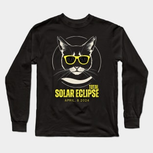 TOTALITY ECLIPSE 2024 CAT Long Sleeve T-Shirt